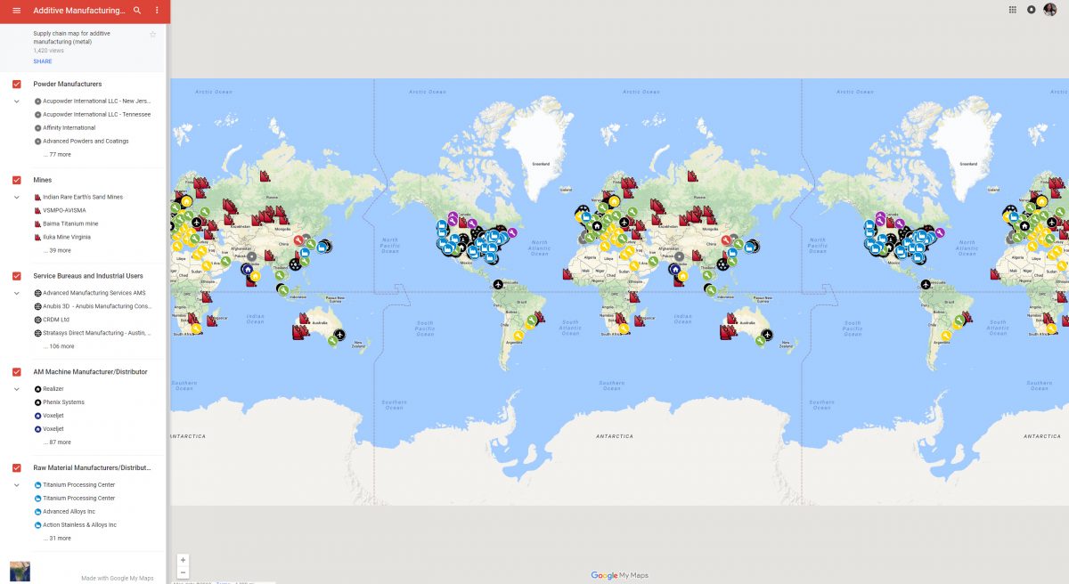 Logistics and Supply Chain Manufacturing World Map