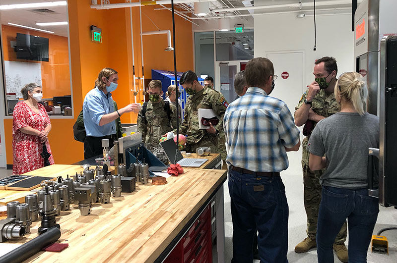 Members of the 82nd Airborne tour the CAMAL Laboratory